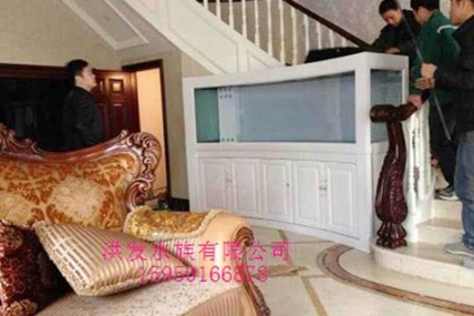 鱼尾狮高总家 半圆形欧式鱼缸