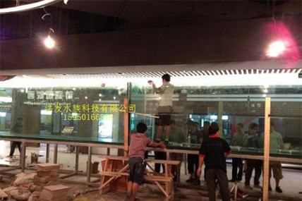 上海定做鱼缸，位于上海青浦西郊农产品展销中心【6米+6米】12米海水鱼缸施工图